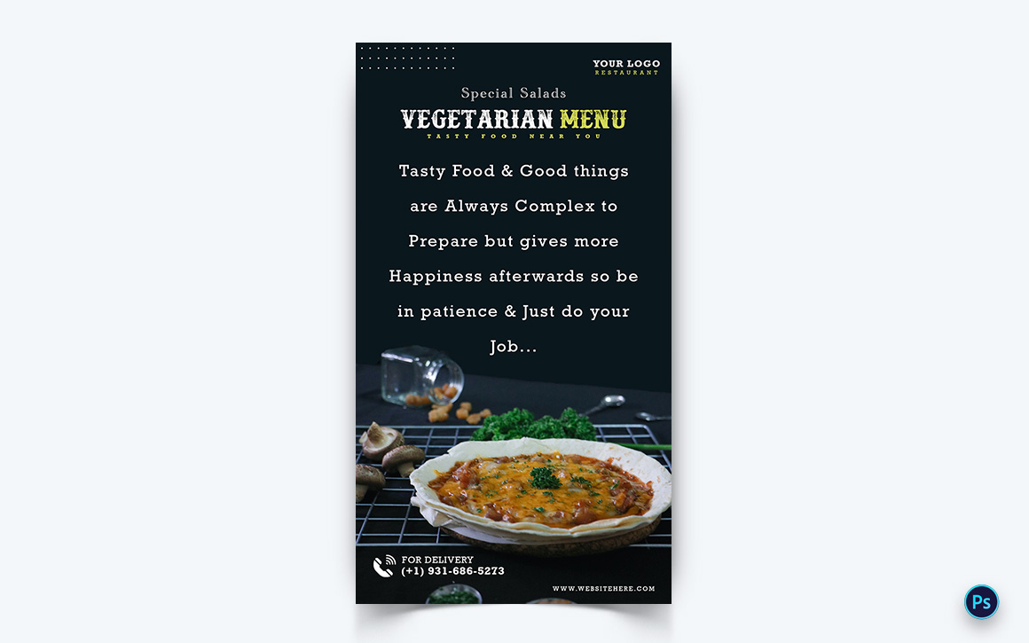 Food Restaurant Offers Social Media Story Design Template-12