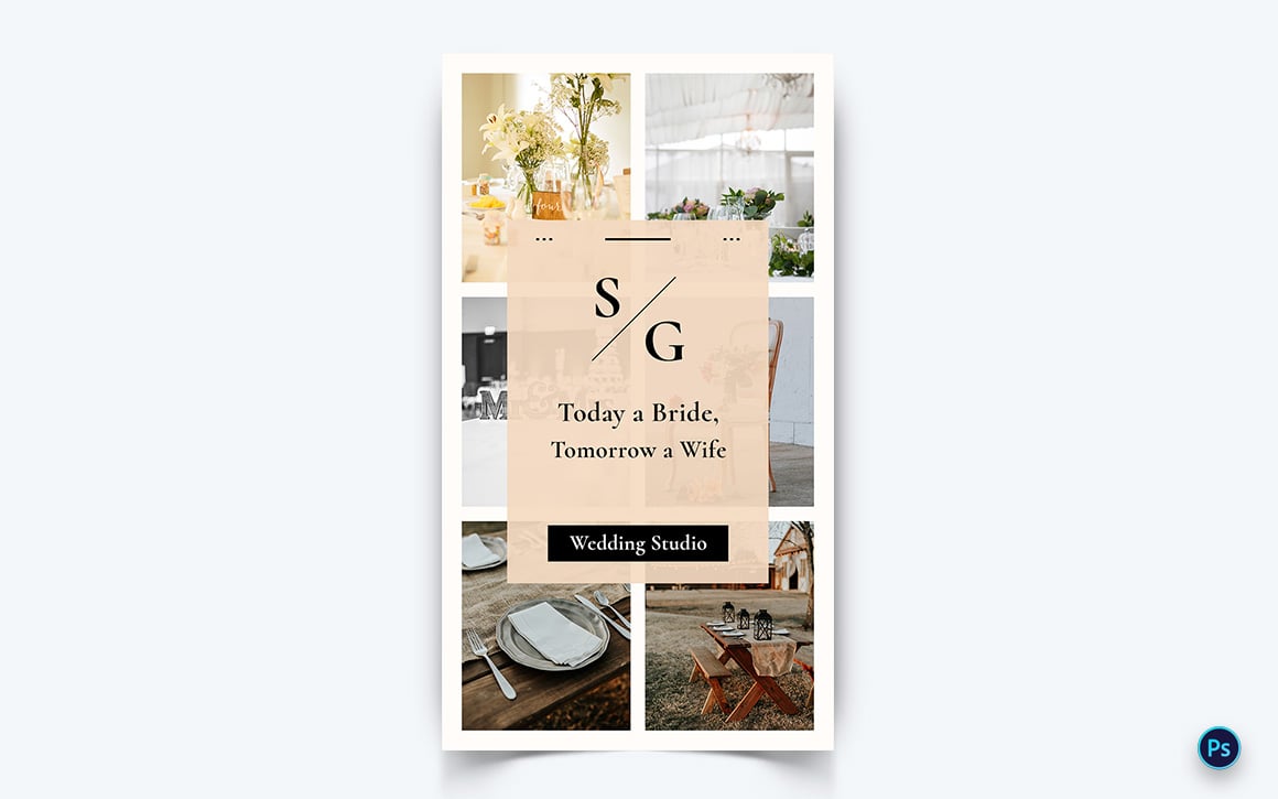 Wedding Invitation RSVP Social Media Story Design Template-09