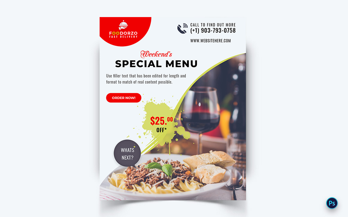 Food Restaurant Offers Social Media Feed  Design Template-03