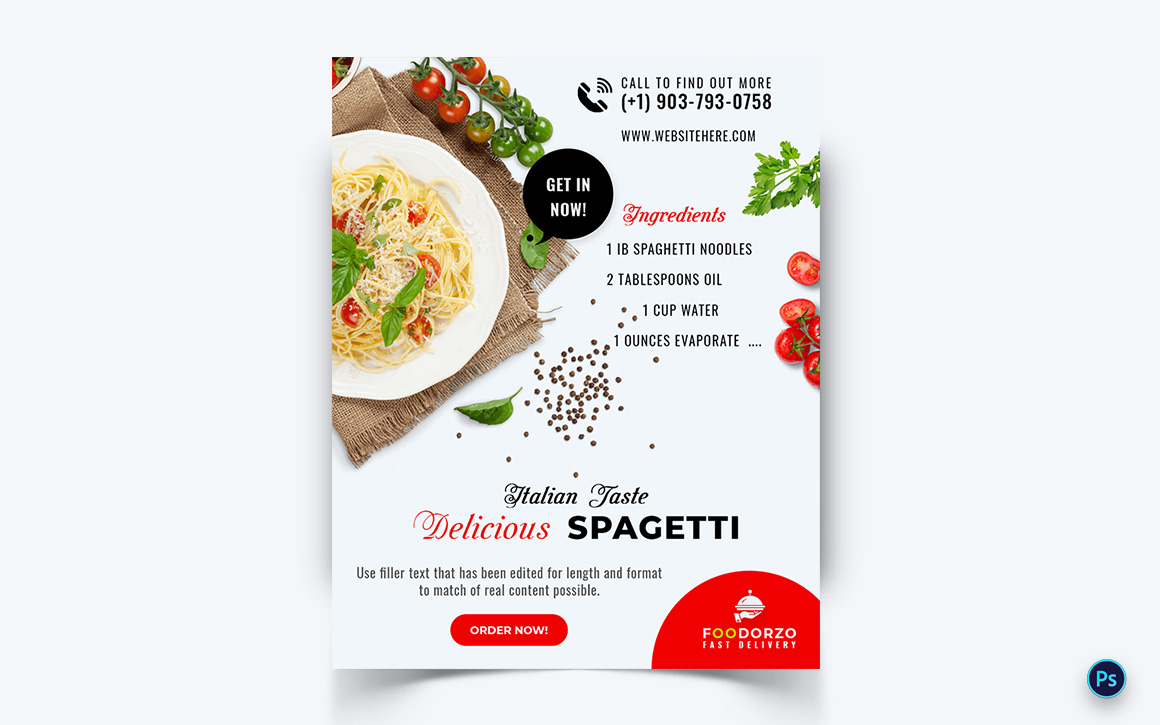 Food Restaurant Offers Social Media Feed  Design Template-04