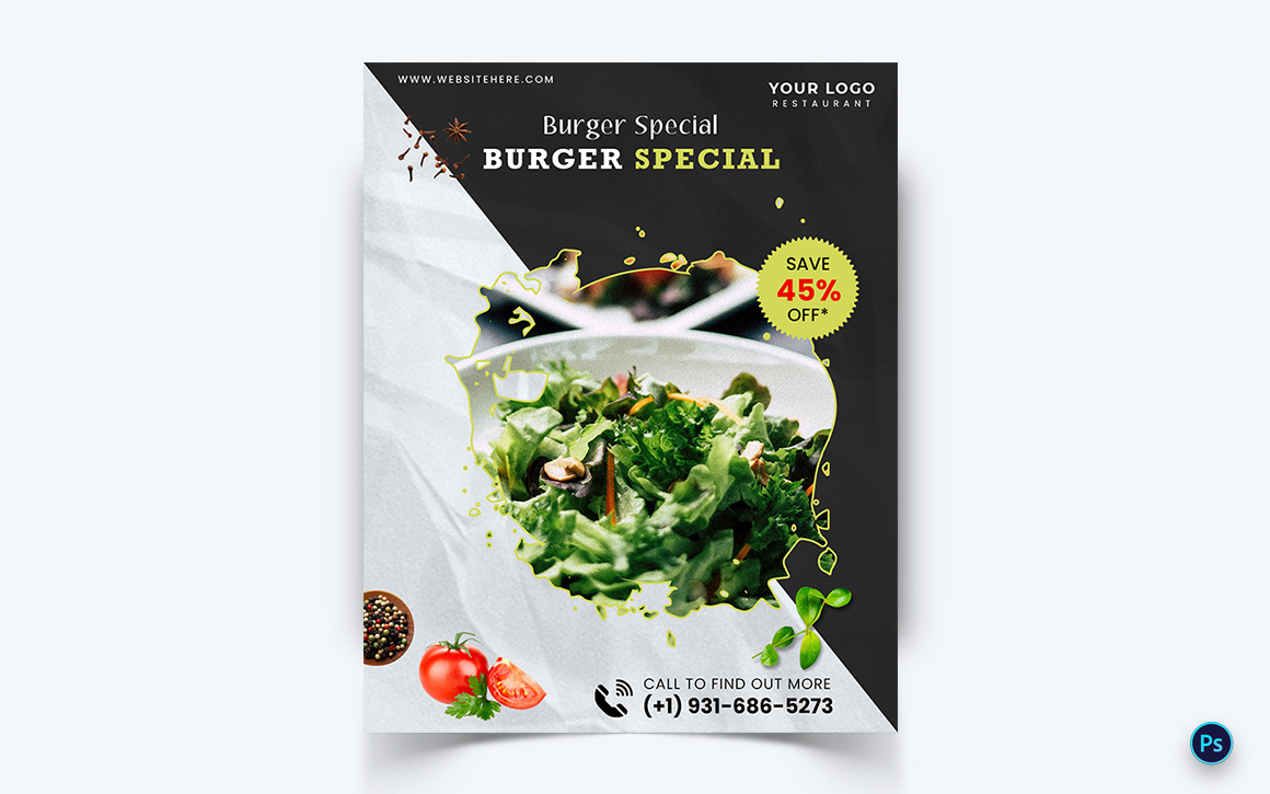 Food Restaurant Offers Social Media Feed  Design Template-06