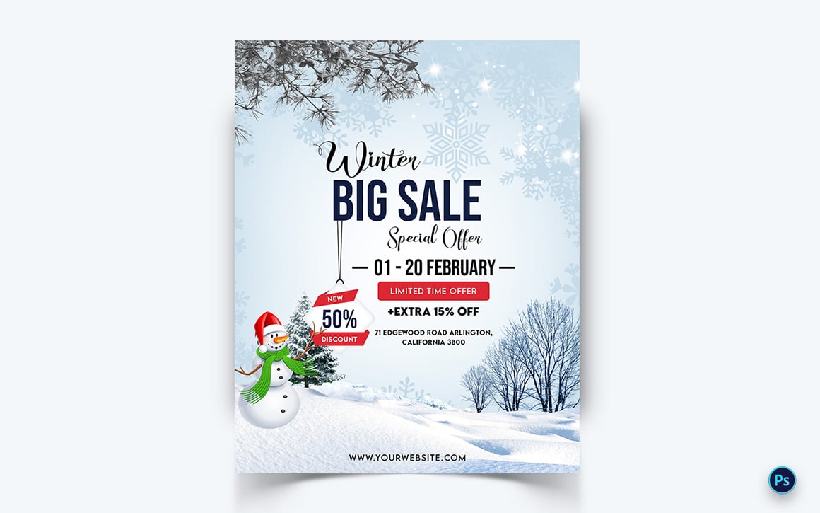 Winter Season Offer Sale Social Media Instagram Feed Design-04