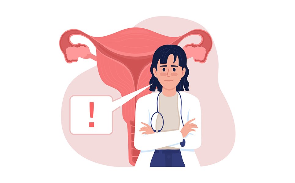 Draw Attention to Woman Reproductive Health Illustration