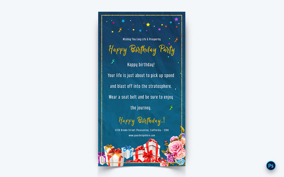 Birthday Party Celebration Social Media Instagram Story Design Template-06