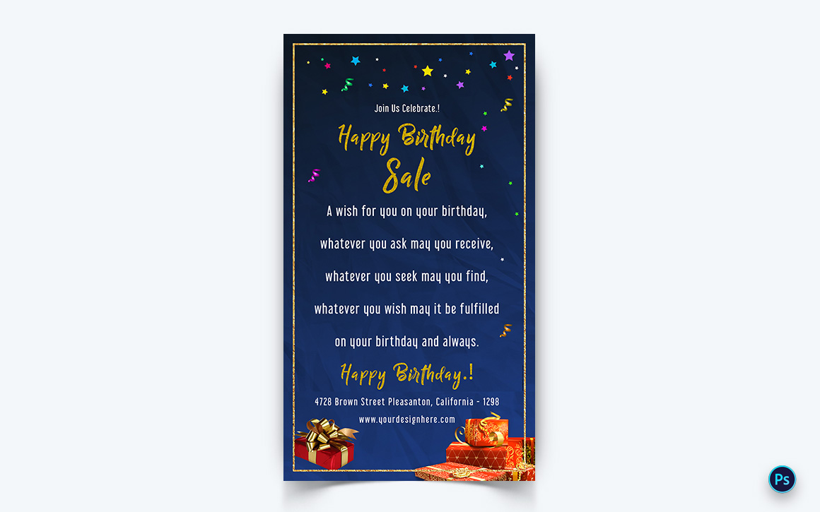 Birthday Party Celebration Social Media Instagram Story Design Template-07