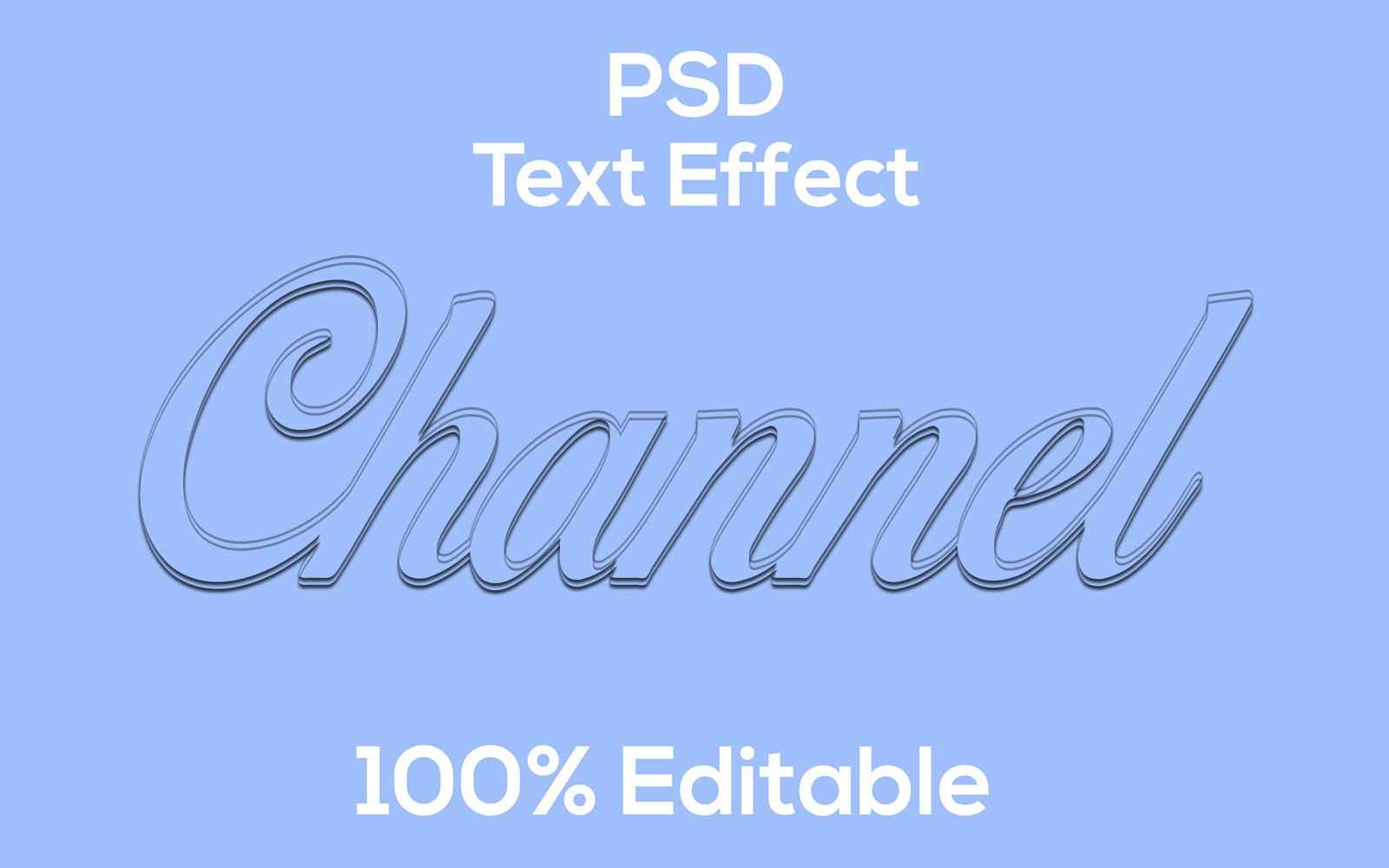 Channel | Modern Channel Psd Text Effect