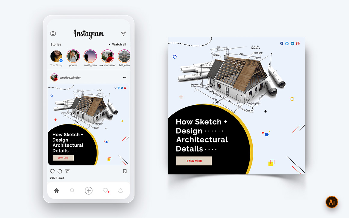 Architecture Design Social Media Post Design Template-02