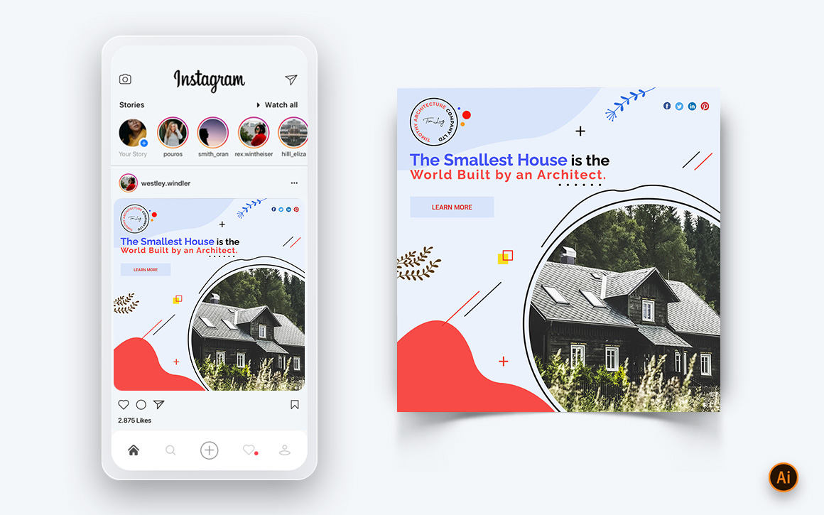 Architecture Design Social Media Post Design Template-04