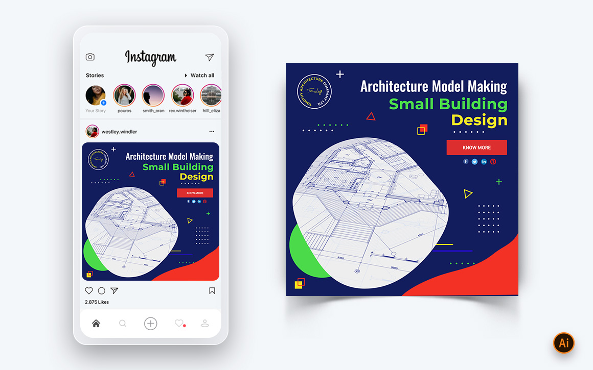 Architecture Design Social Media Post Design Template-06