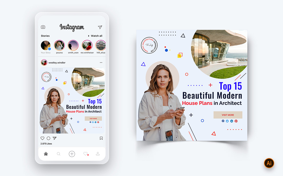 Architecture Design Social Media Post Design Template-07
