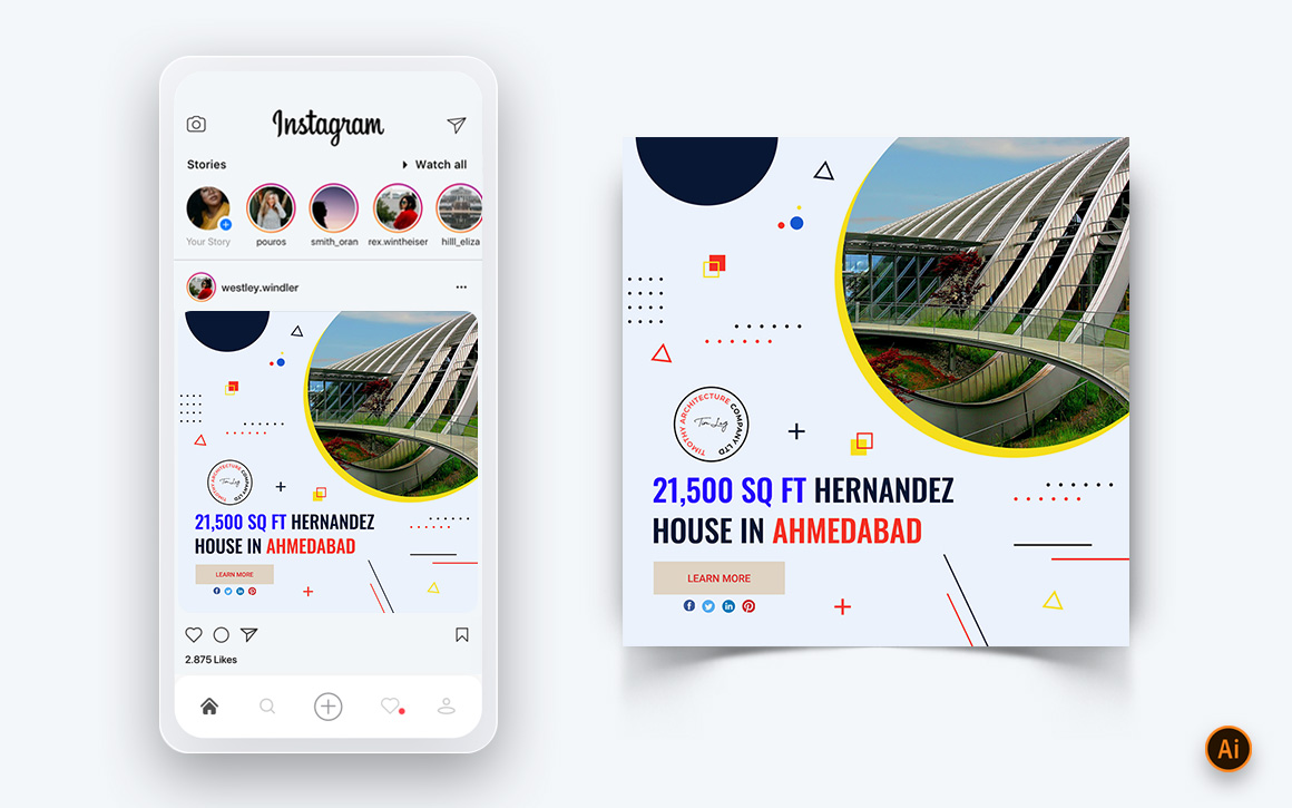Architecture Design Social Media Post Design Template-08
