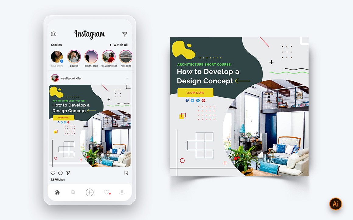 Architecture Design Social Media Post Design Template-11