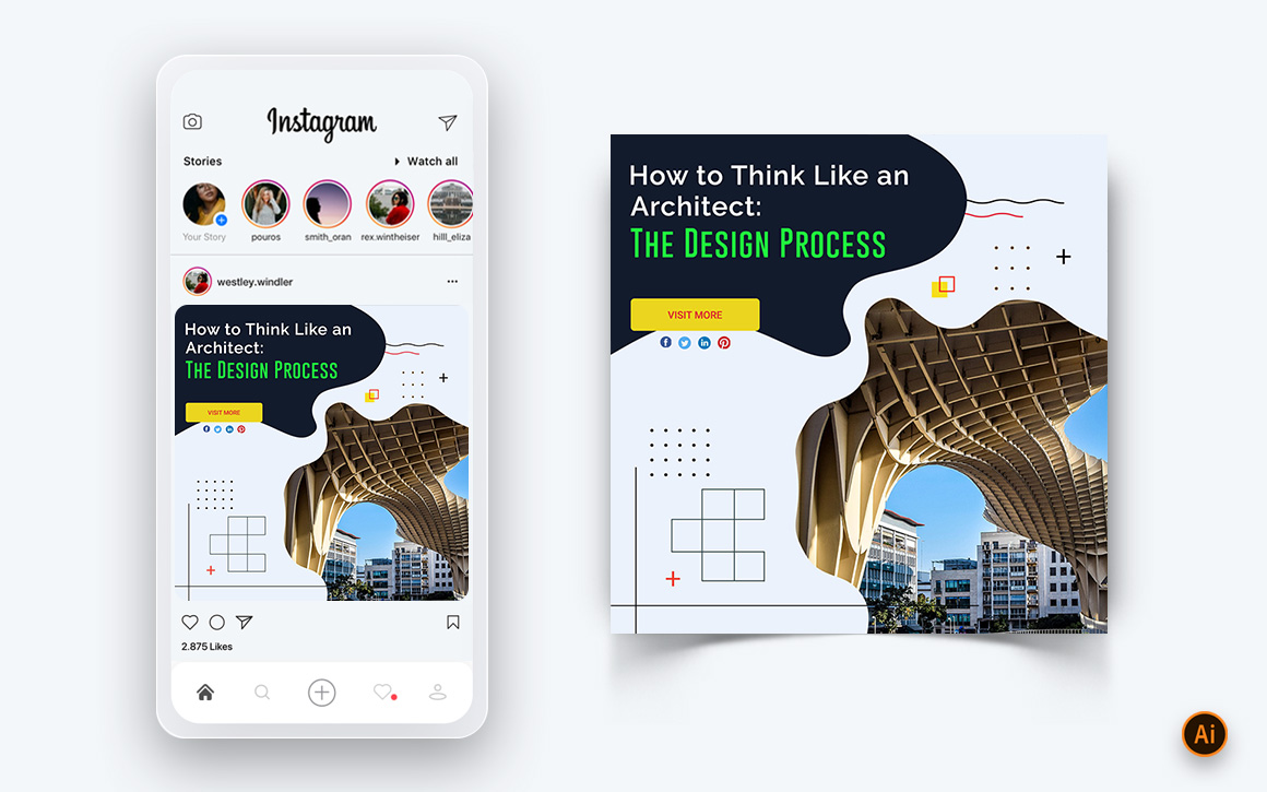 Architecture Design Social Media Post Design Template-12