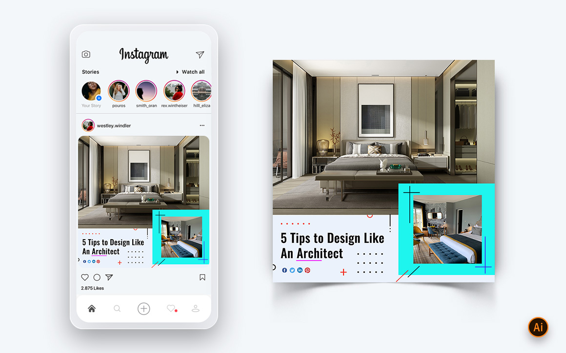 Architecture Design Social Media Post Design Template-13