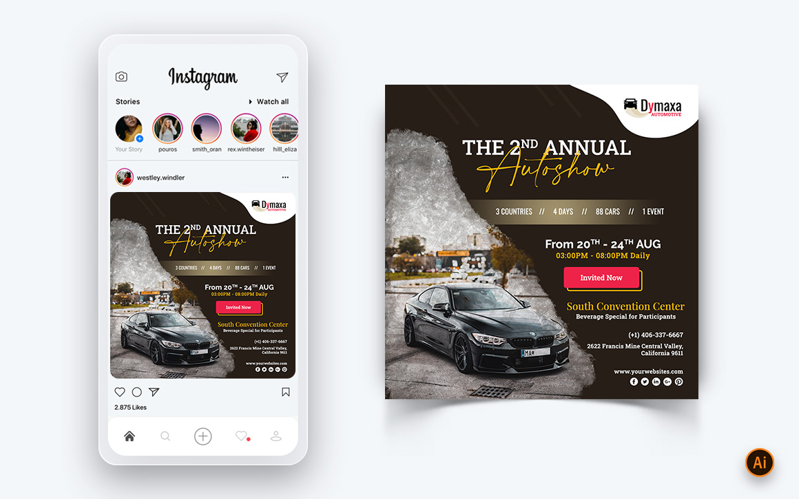 Automotive Service Social Media Post Design Template-09