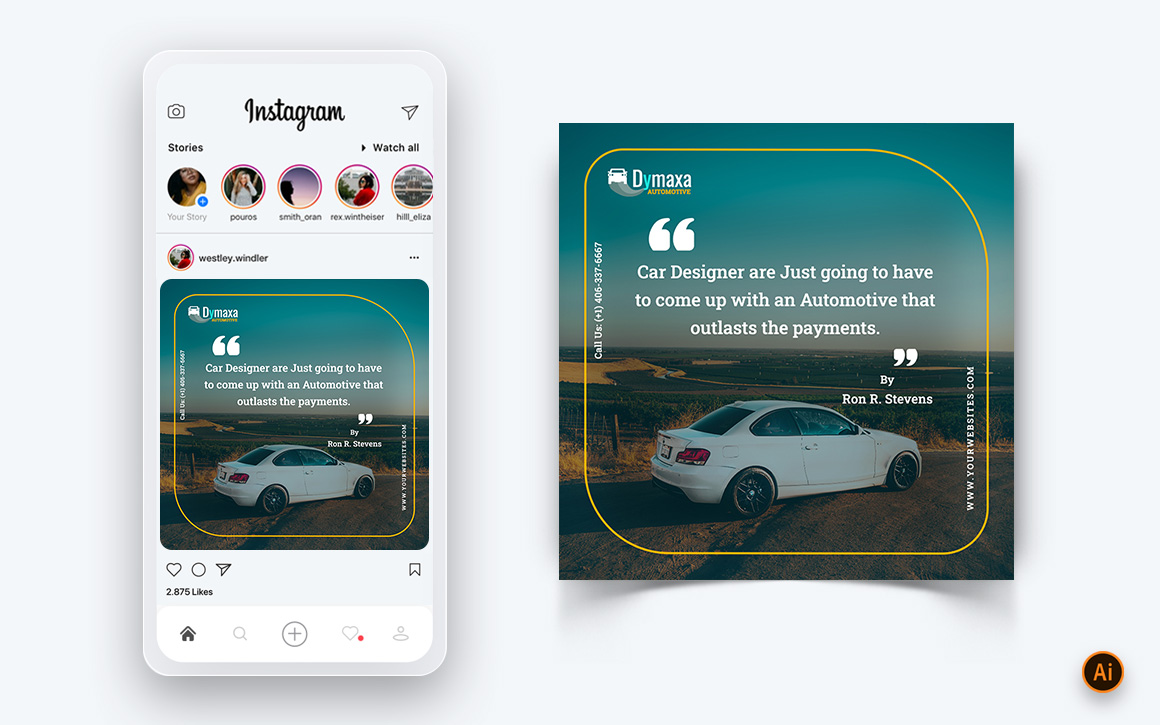 Automotive Service Social Media Post Design Template-16