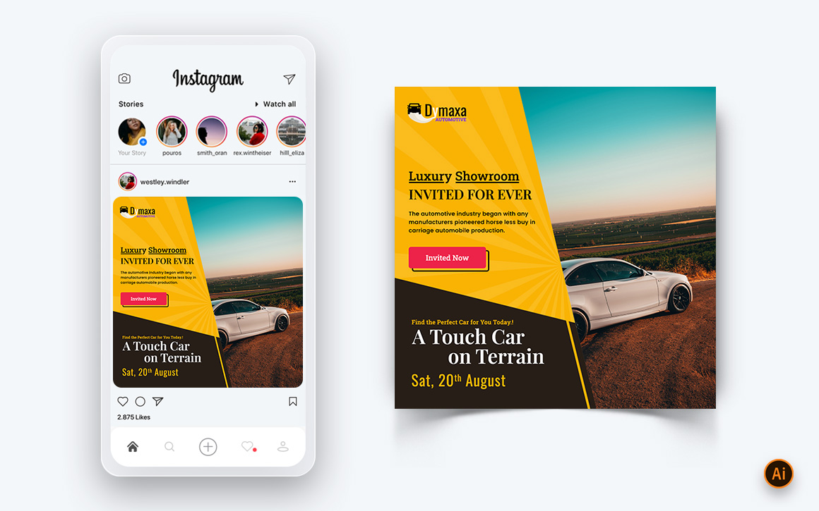 Automotive Service Social Media Post Design Template-02