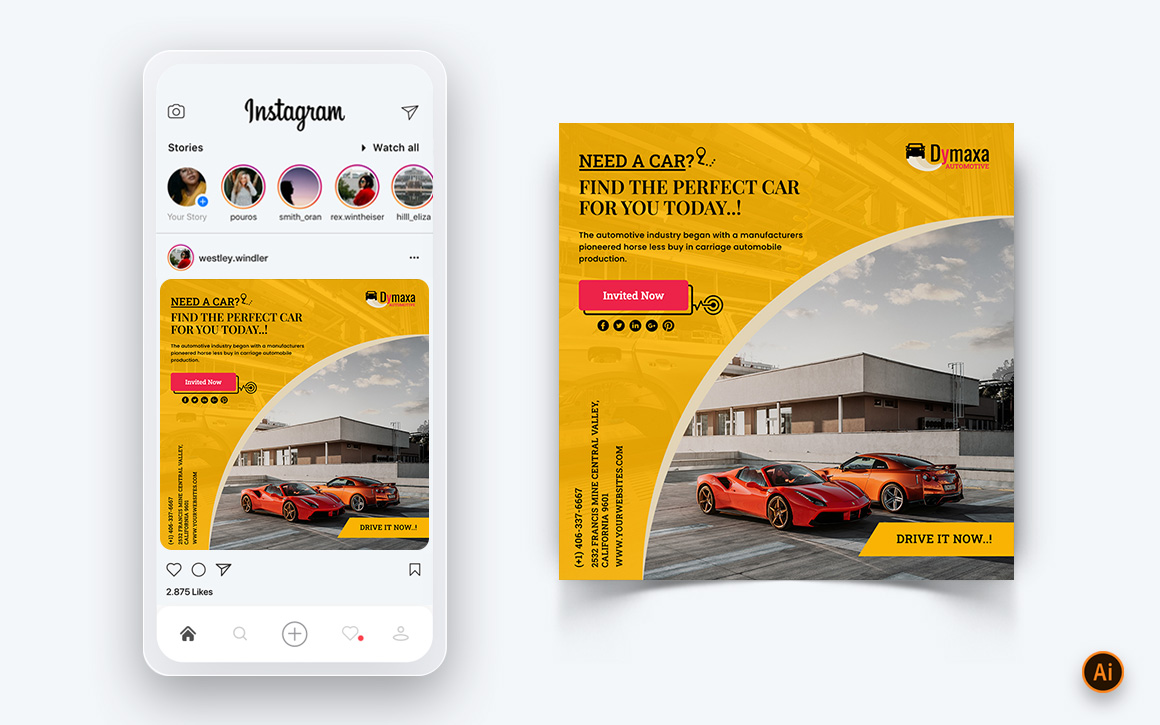 Automotive Service Social Media Post Design Template-03