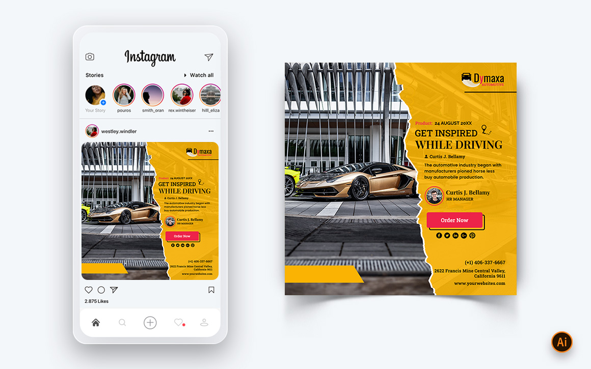 Automotive Service Social Media Post Design Template-04