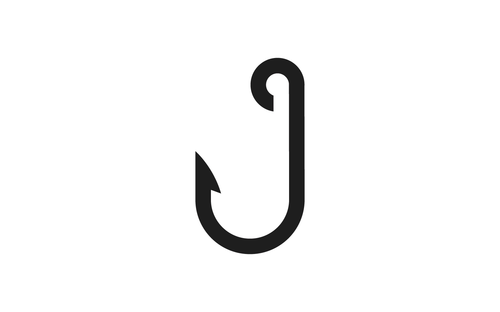 Fishing Hook Vector Logo Design Template V9