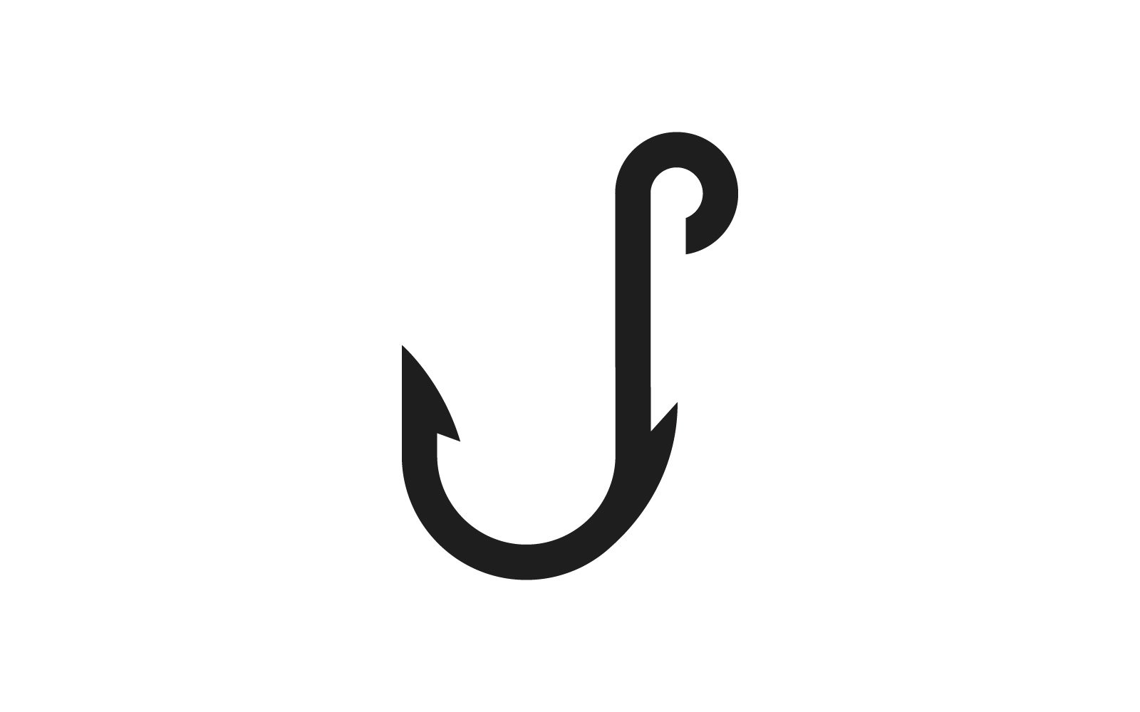 Fishing Hook Vector Logo Design Template V10