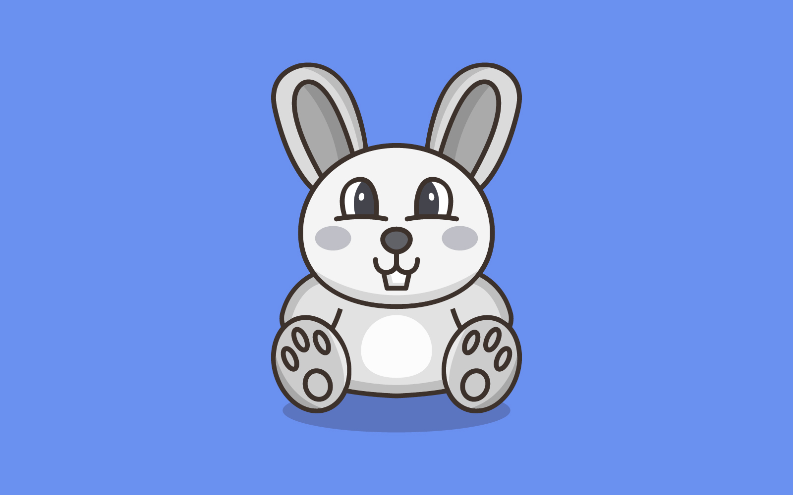 Rabbit in vector illustrated on a background