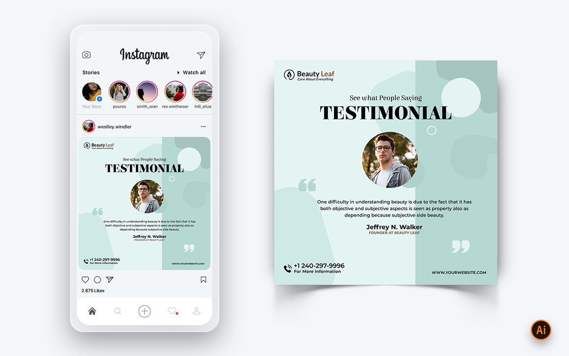 Beauty Salon and Spa Social Media Post Design Template-03