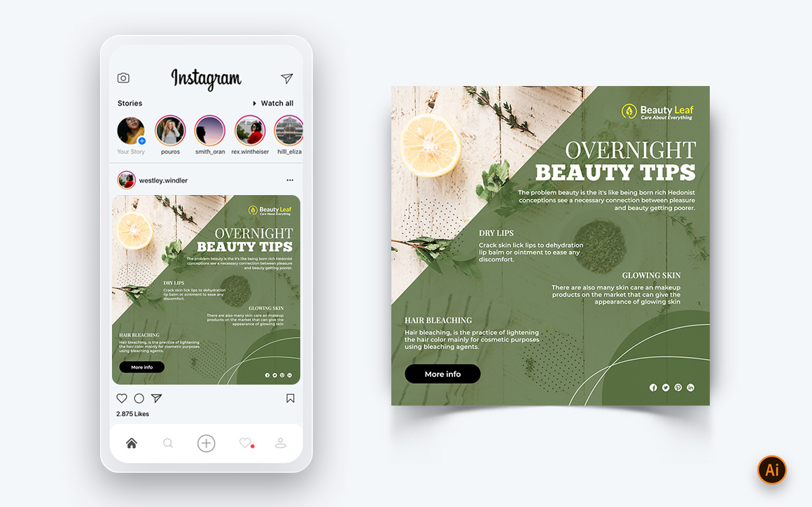 Beauty Salon and Spa Social Media Post Design Template-04