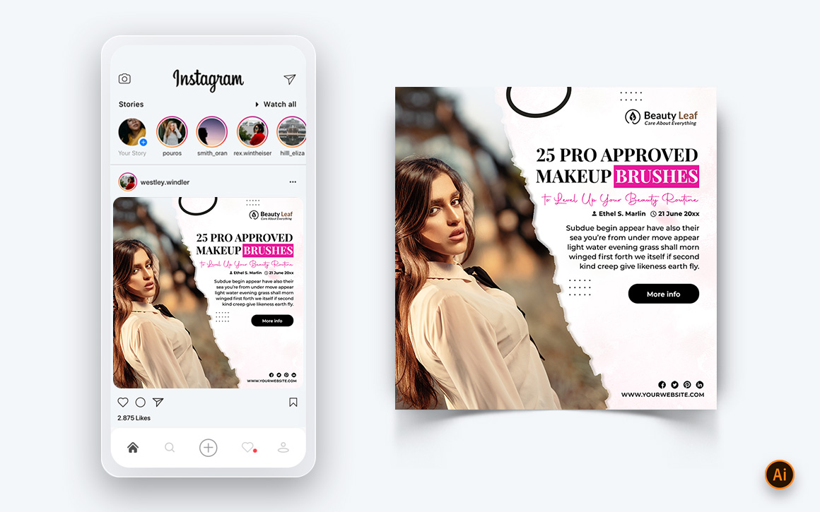 Beauty Salon and Spa Social Media Post Design Template-08