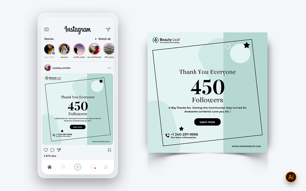 Beauty Salon and Spa Social Media Post Design Template-12