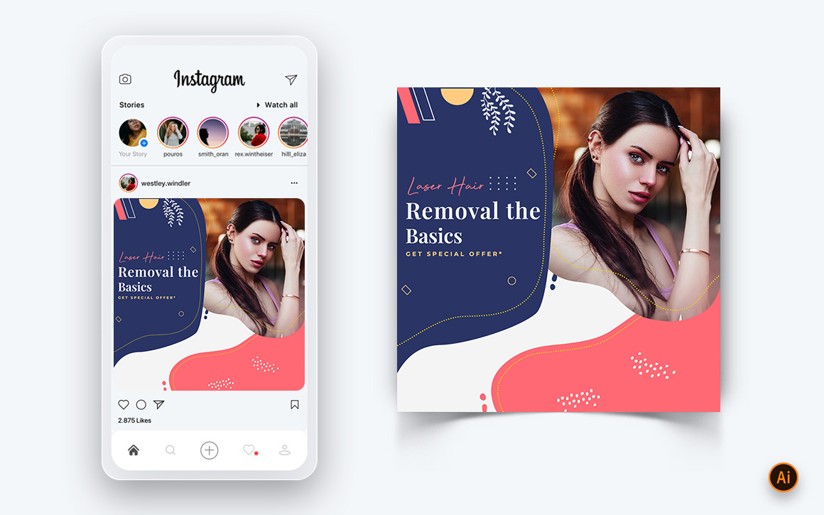 Beauty Salon and Spa Social Media Post Design Template-16