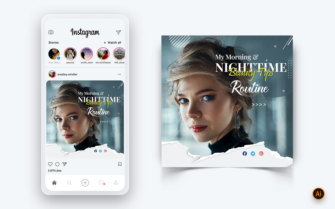 Beauty Salon and Spa Social Media Post Design Template-21