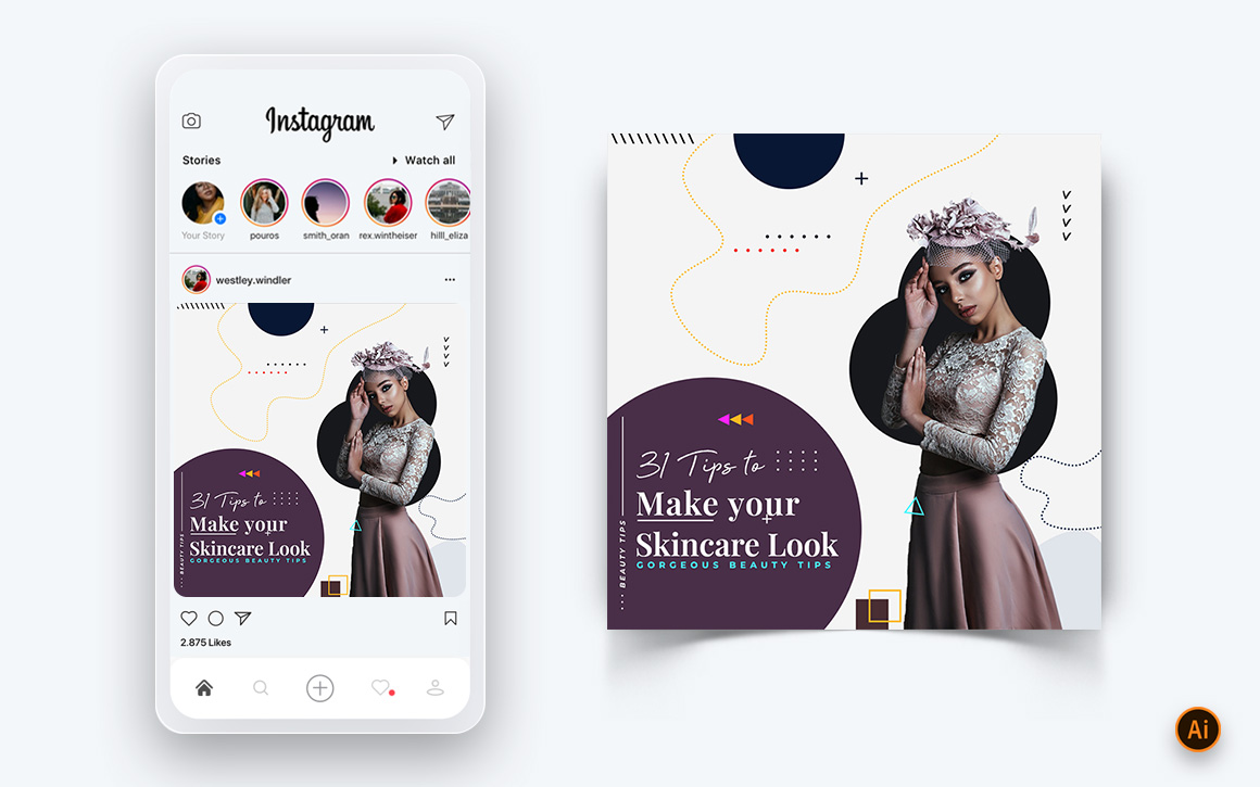 Beauty Salon and Spa Social Media Post Design Template-22