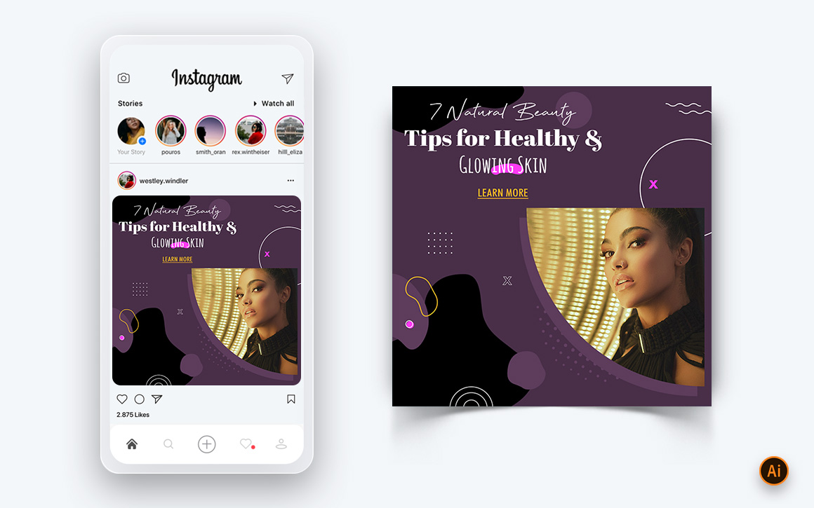 Beauty Salon and Spa Social Media Post Design Template-24