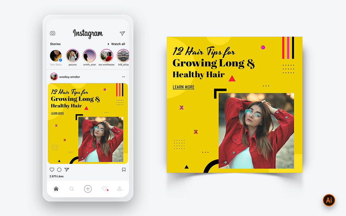 Beauty Salon and Spa Social Media Post Design Template-25