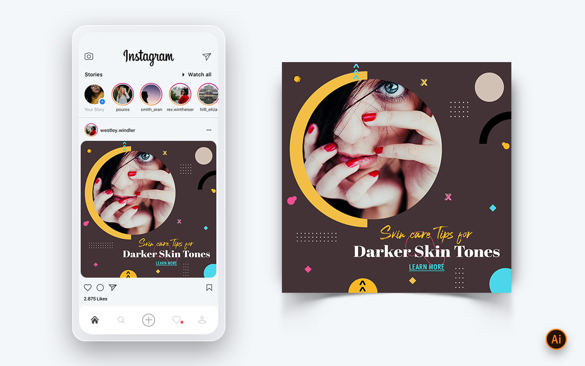 Beauty Salon and Spa Social Media Post Design Template-29