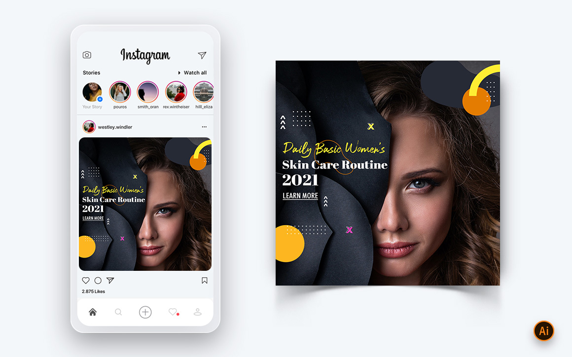 Beauty Salon and Spa Social Media Post Design Template-31