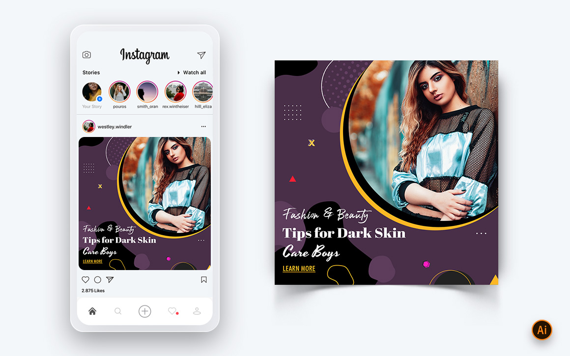 Beauty Salon and Spa Social Media Post Design Template-32