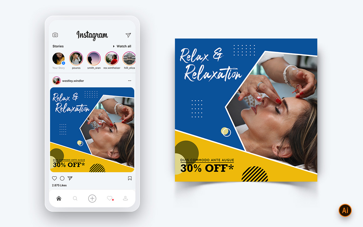 Beauty Salon and Spa Social Media Post Design Template-36