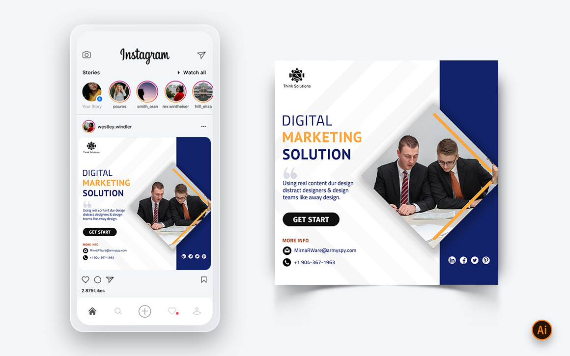 Business Agency Corporate Service Social Media Post Design Template-03