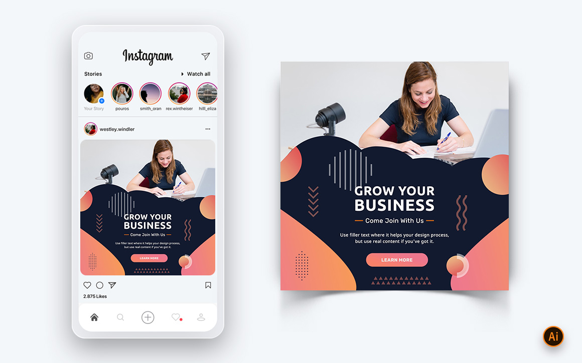 Business Agency Corporate Service Social Media Post Design Template-04