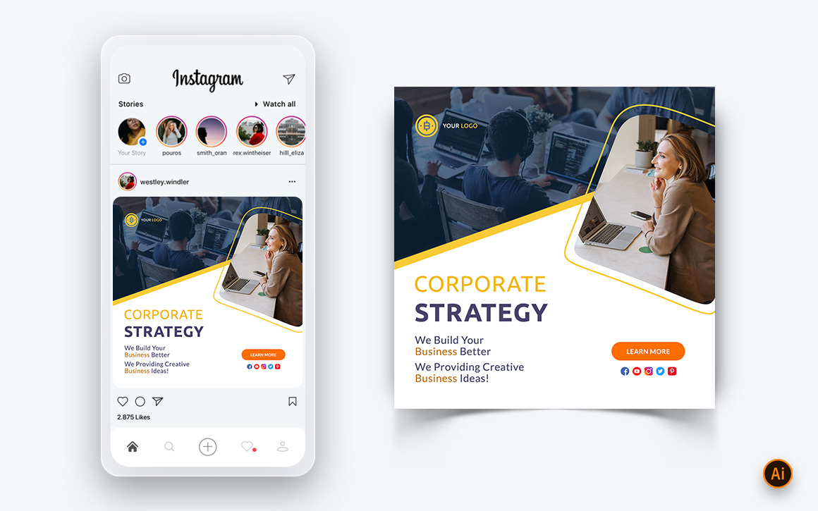 Business Agency Corporate Service Social Media Post Design Template-06