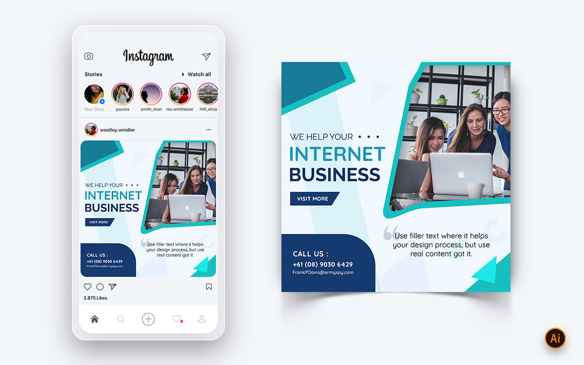 Business Agency Corporate Service Social Media Post Design Template-10