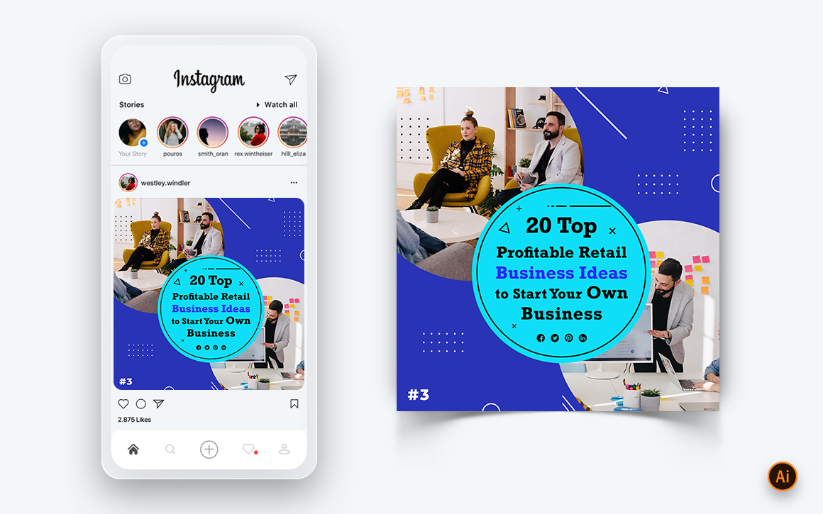 Business Agency Corporate Service Social Media Post Design Template-23