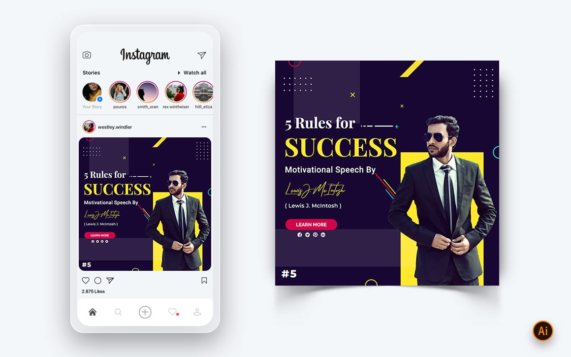 Business Agency Corporate Service Social Media Post Design Template-25