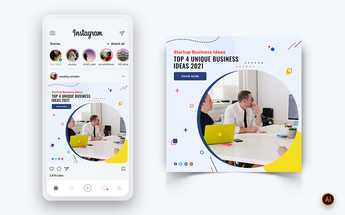 Business Agency Corporate Service Social Media Post Design Template-28