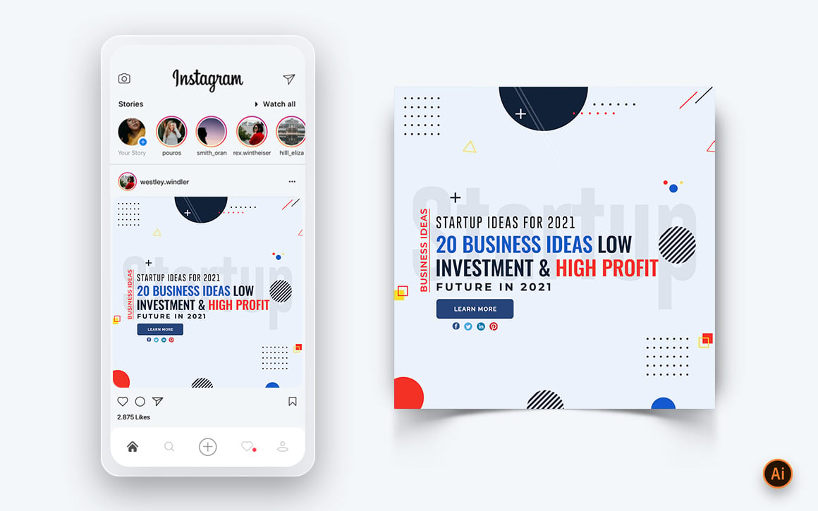 Business Agency Corporate Service Social Media Post Design Template-31