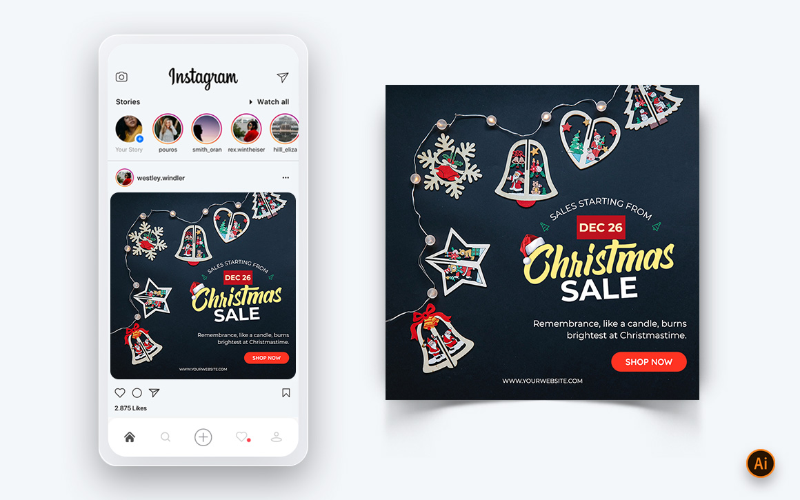 Christmas Offer Sale Celebration Social Media Post Design-15