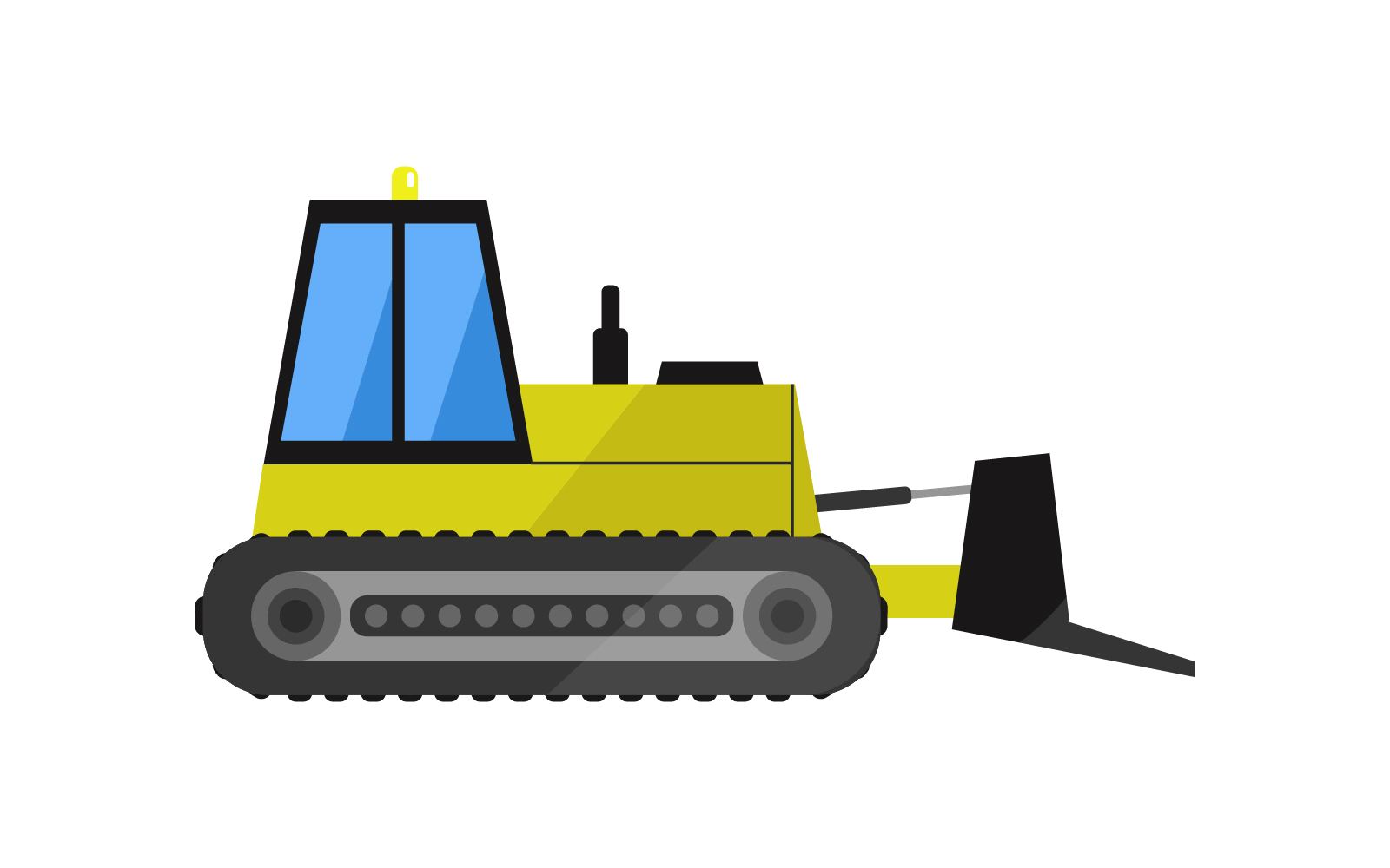 Excavator  in vector and colored on a white background