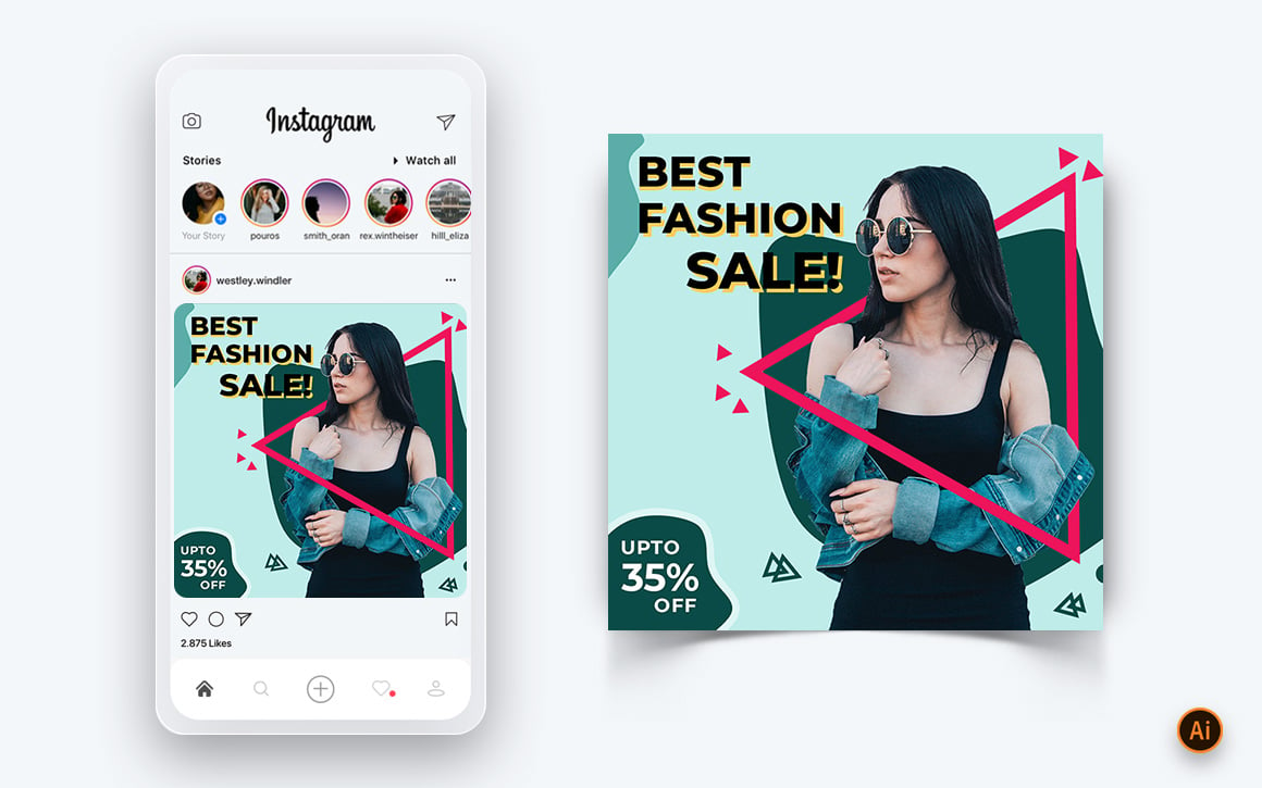 Fashion Sales Womens and Mens Fashion Social Media Post Design Template-01